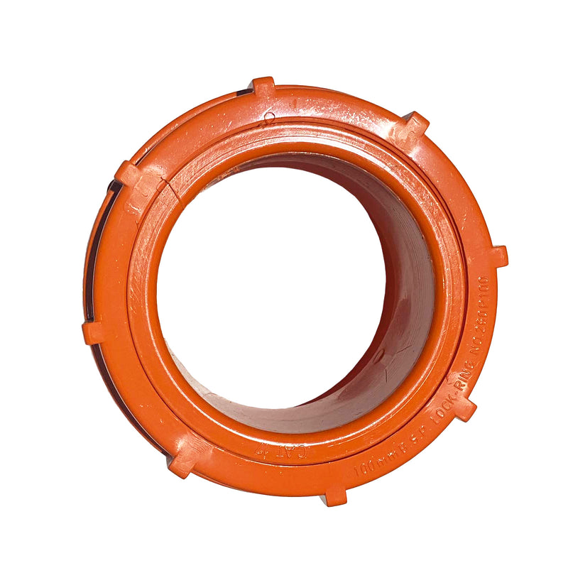 Clipsal Pressure Pipe Adaptor With Lock Ring Orange 263P100