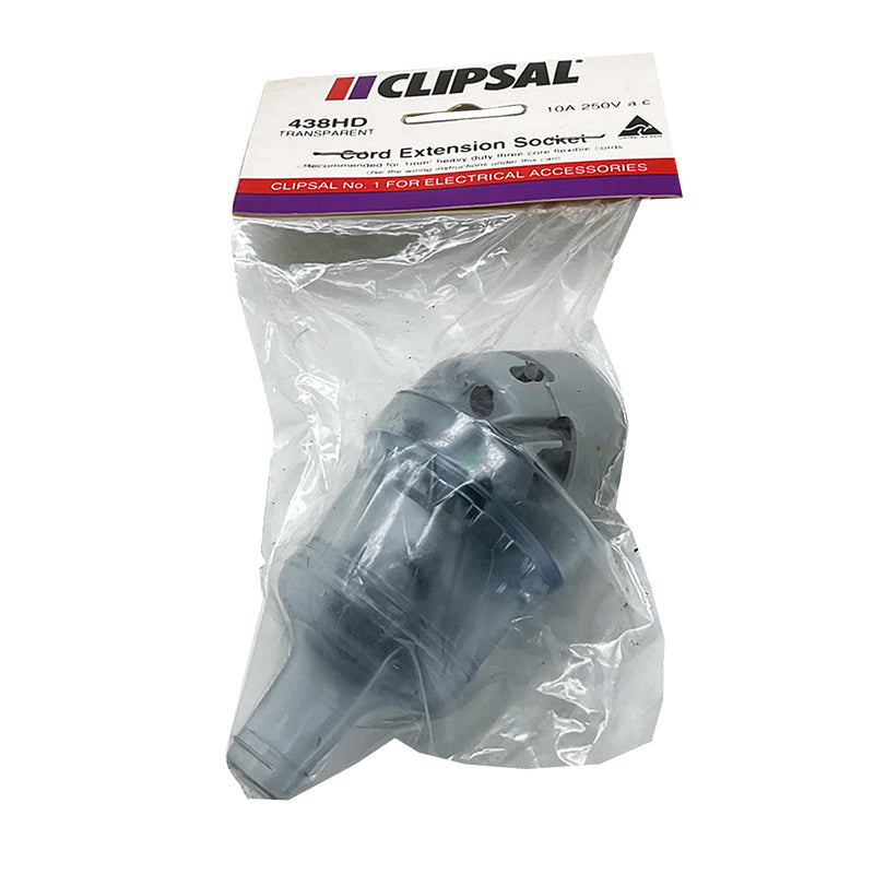 Clipsal Extension Cord Socket Plug 250VAC 10A 438HD