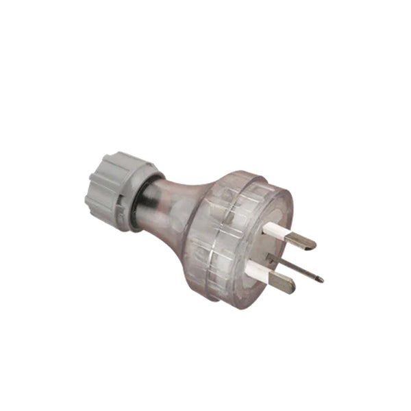 Clipsal Extension Cord Socket Plug 250VAC 10A 3 Pin Flat Transparent 439SHD