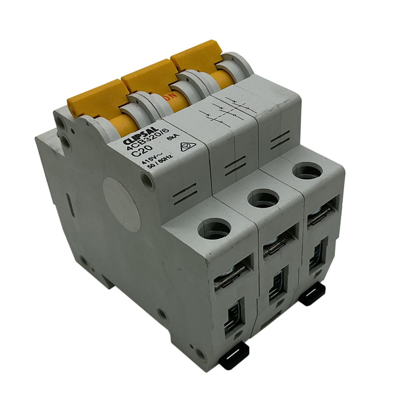 Clipsal Miniature Circuit Breaker 3 Pole 20A 6kA C20 415V 4CB320/6