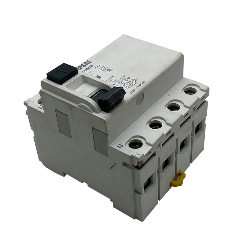 Clipsal RCD Non-Delayed Circuit Breaker 415V 63A 30mA 4 Pole 4 Module 4RC463/30