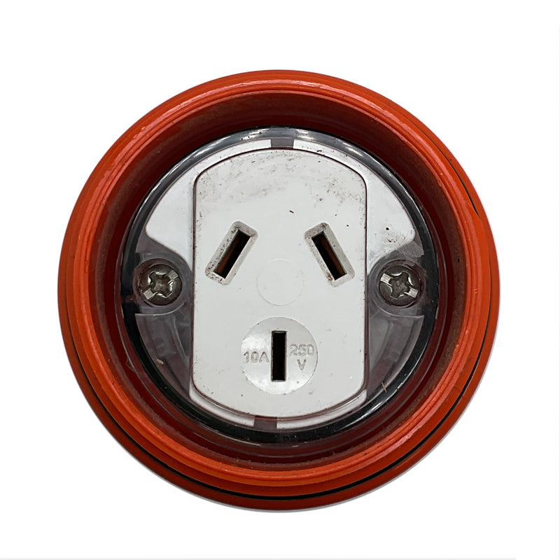 Clipsal 3 Flat Pin Socket 10A Orange 56CSC310