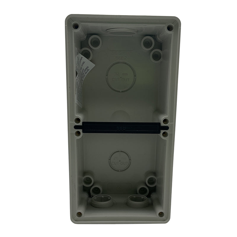 Clipsal 2-Gang Mounting Enclosure 198x102x63mm Grey 56E2