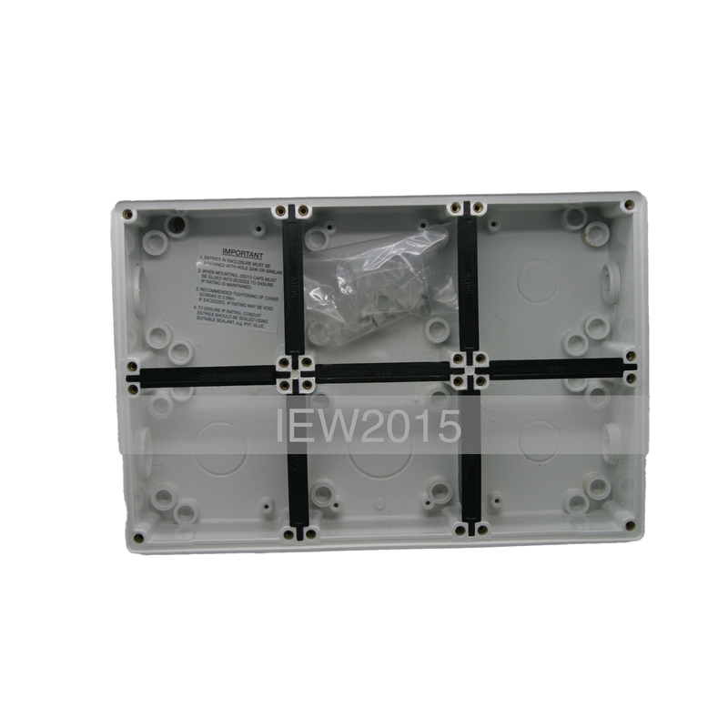 Clipsal Weatherpoof Mounting Enclosure Base 6 Gang Gray 56E6