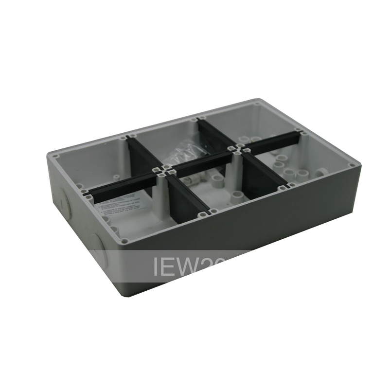 Clipsal Weatherpoof Mounting Enclosure Base 6 Gang Gray 56E6