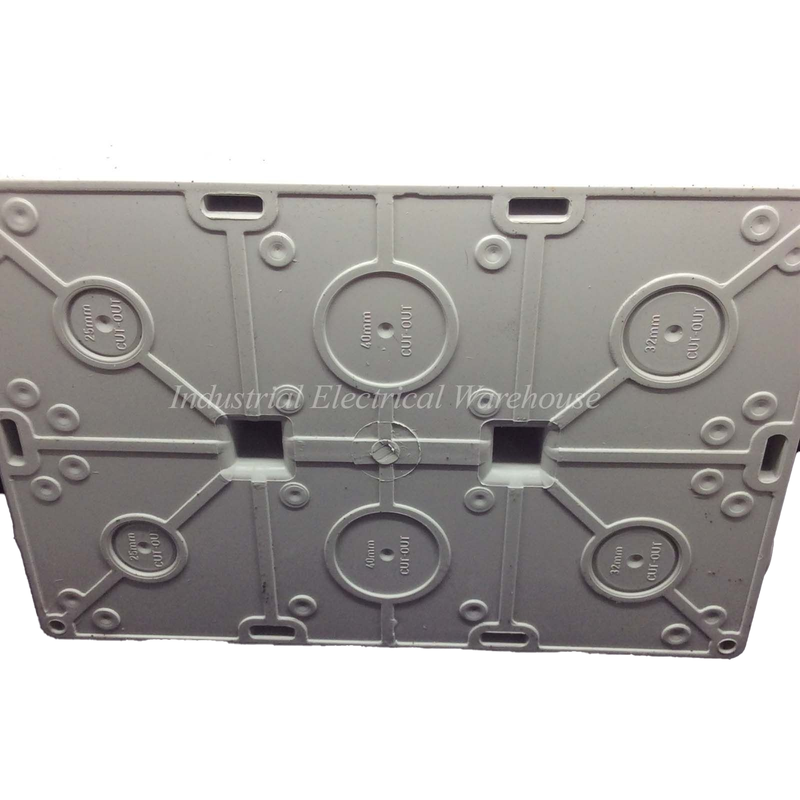 Clipsal Weatherpoof Mounting Enclosure Base 6 Gang Gray 56E6