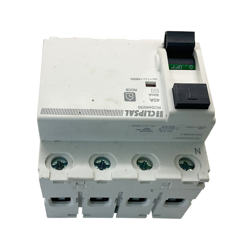 Clipsal Residual Current Circuit Breaker 4-Module 4-Pole 40A 30mA 3ka RCD440/30