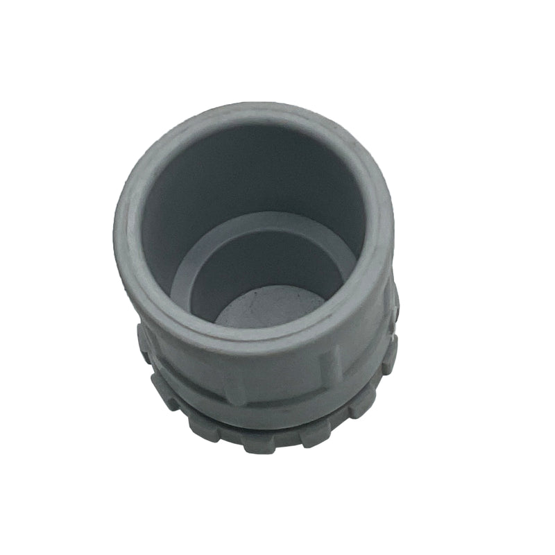 Conduit Locknut Screwed Adaptor Plain To Threaded 25mm PVC Grey