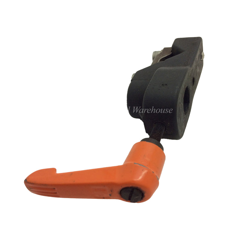 Conveyor Belt Rod to Rod Cross Block Guide Rail 12.8mm & Adjustable Rachet Handle Lever Orange M5 x 40mm
