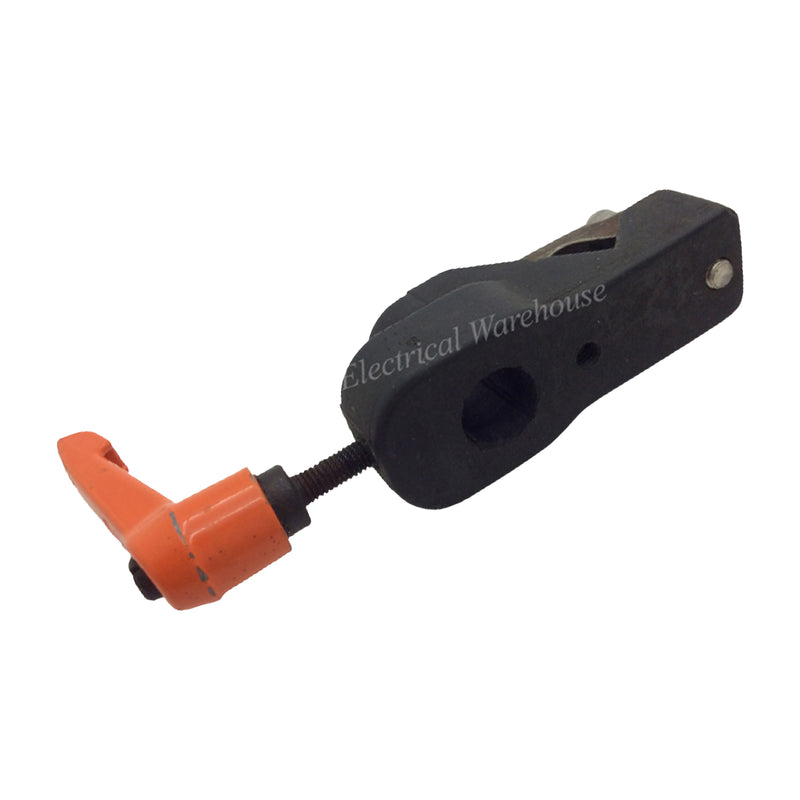 Conveyor Belt Rod to Rod Cross Block Guide Rail 12.8mm & Adjustable Rachet Handle Lever Orange M5 x 40mm