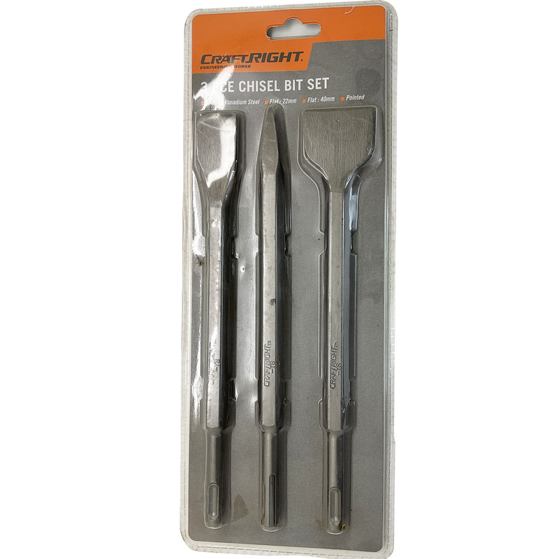 Craftright SDS Chisel Bit Set 6360033 Set of 3