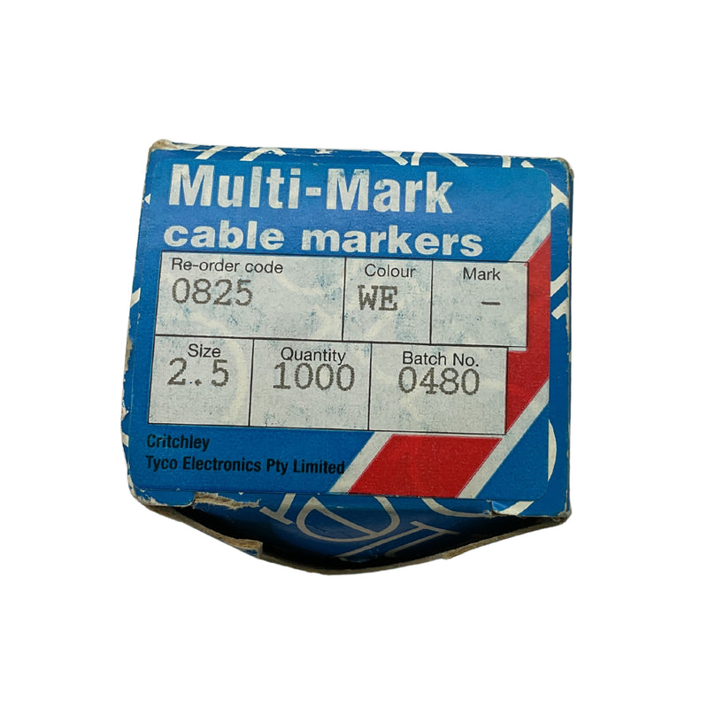 Critchley MultiMark Kit Cable Marker Label Mark - Size 2.5mm 0825 950