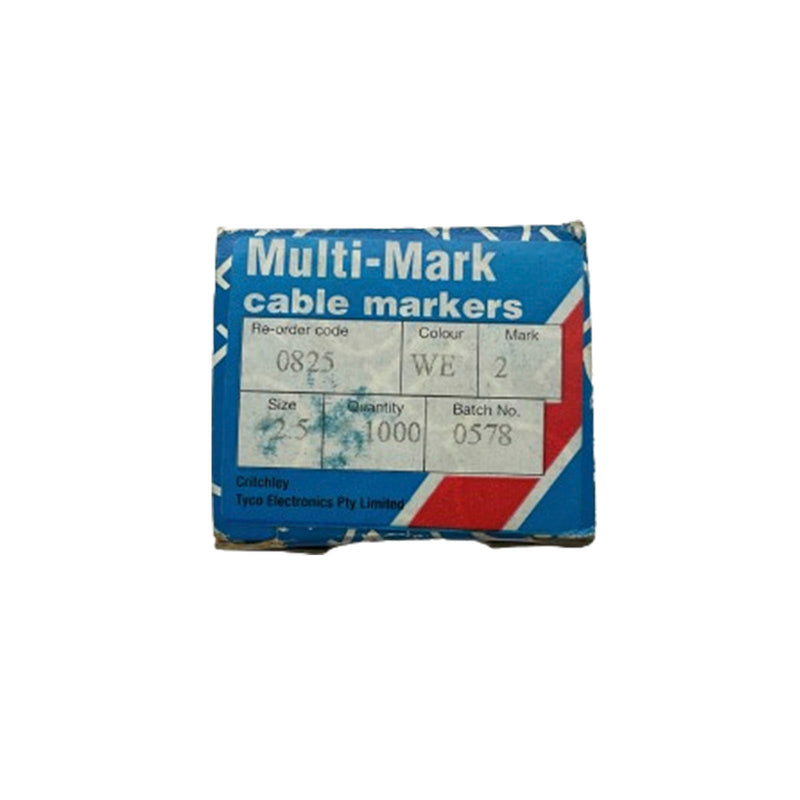 Critchley MultiMark Kit Cable Marker Label Mark 2 Size 2.5mm 0825 1000