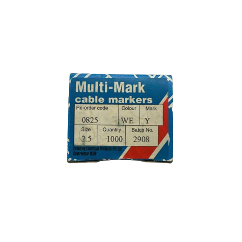 Critchley MultiMark Kit Cable Marker Label Mark Y Size 2.5mm 0825