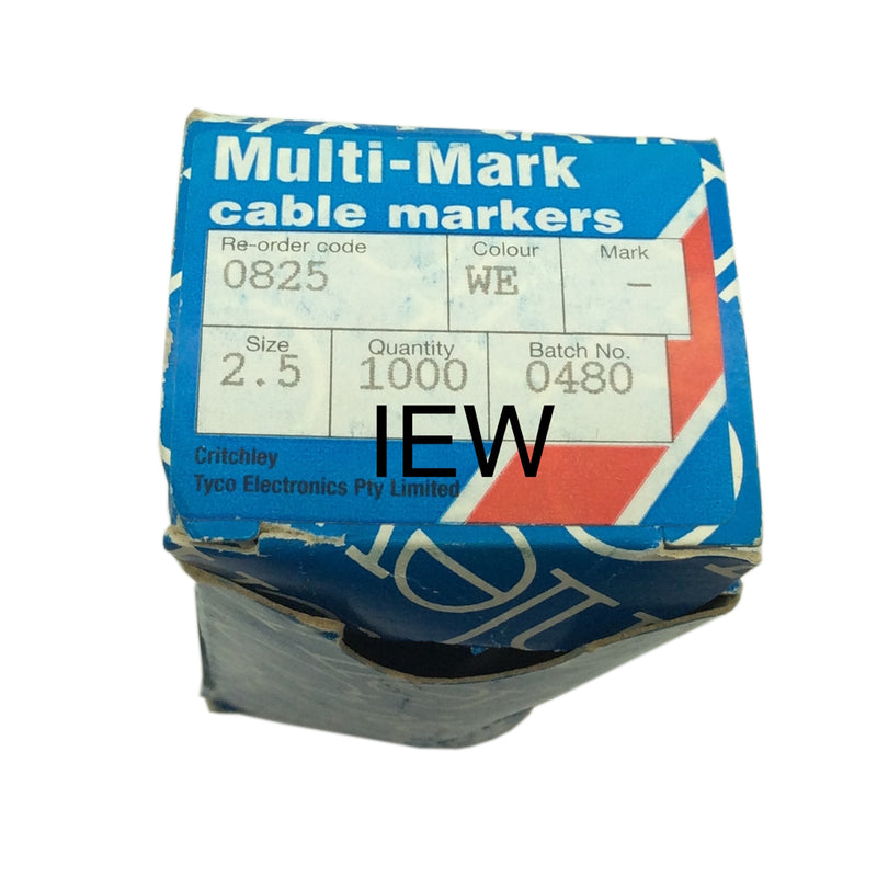 Critchley MultiMark Kit Cable Marker Label Mark 9 Size 2.5mm 0825