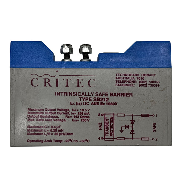 Critec Intrinsically Safe Barrier Type SB212 18.5V 0.258A SB212