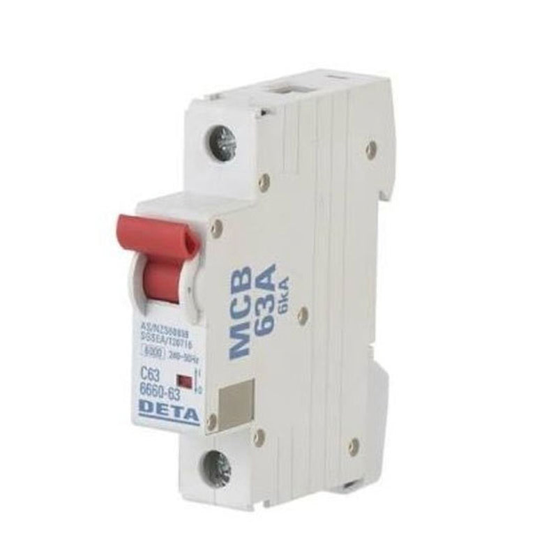 DETA Miniature Circuit Breaker 240V 63A 6660-63B