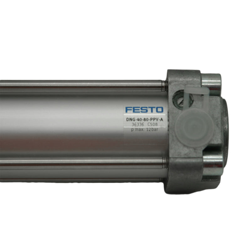 Festo Pneumatic Piston Rod Cylinder 80mm Bore 50mm Stroke DNG-40-80-PPV-A