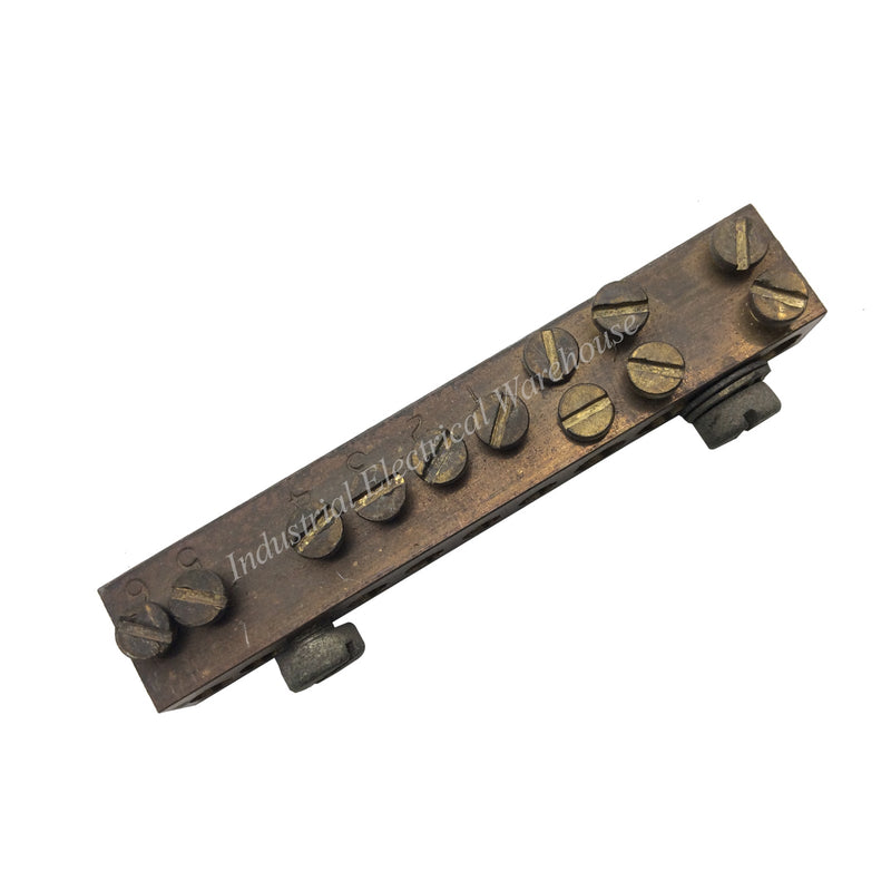 Earth Meter Links Neutral and Active Brass Link Bar 70mm 100A 9 Hole