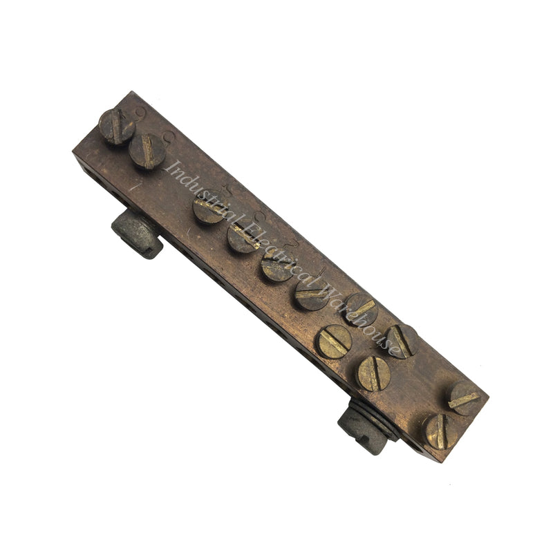 Earth Meter Links Neutral and Active Brass Link Bar 70mm 100A 9 Hole