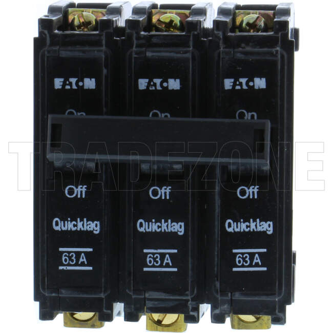 Eaton Klockner Cutler Hammer Quicklag Miniature Circuit Breaker 3P 240V 63A Q363