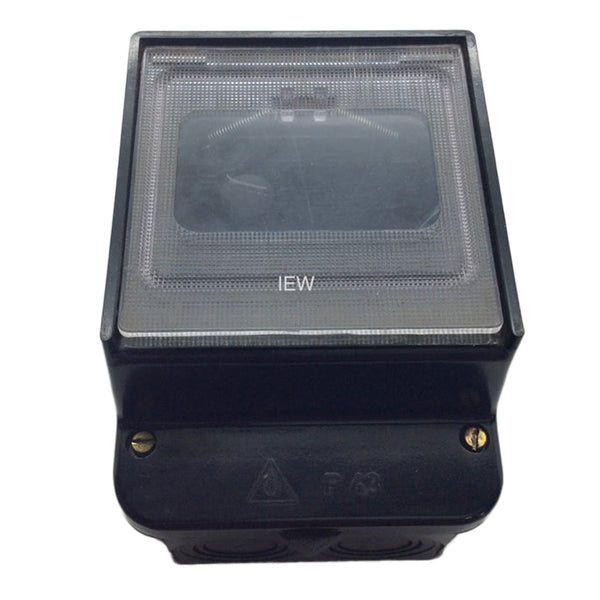 Electrical Circuit Breaker Enclosure 4P with Lift-up Spring Close Lid Black