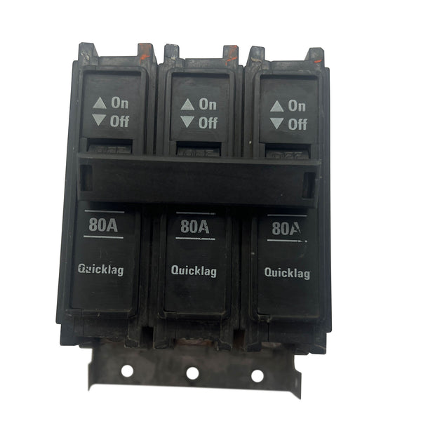 Westinghouse Quicklag Circuit Breaker 3P 80A 6kA 440V 50Hz N10019