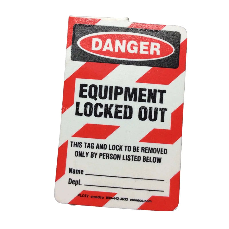 Emedco Danger Equipment Locked Out Padlock Tag 3