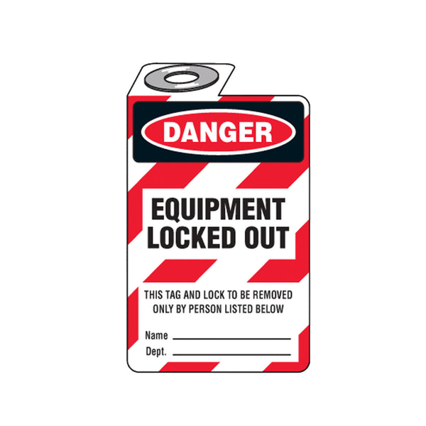Emedco Danger Equipment Locked Out Padlock Tag 3"H x 2"W PLOT2