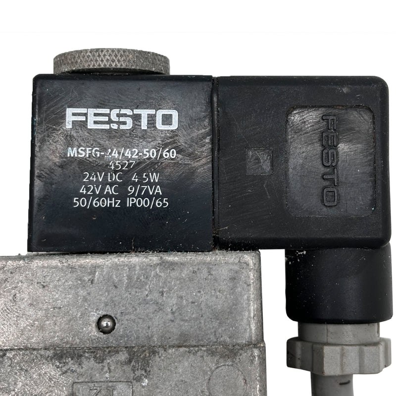 Festo Pneumatic Solenoid Valve with Coil MSFG-24/42-50/60 24VDC JMFH-5-1/4