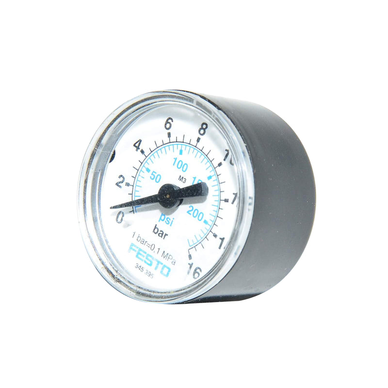 Festo Pressure Gauge 40mm 0-16 0-230psi 345395 MA-40-16-1/8