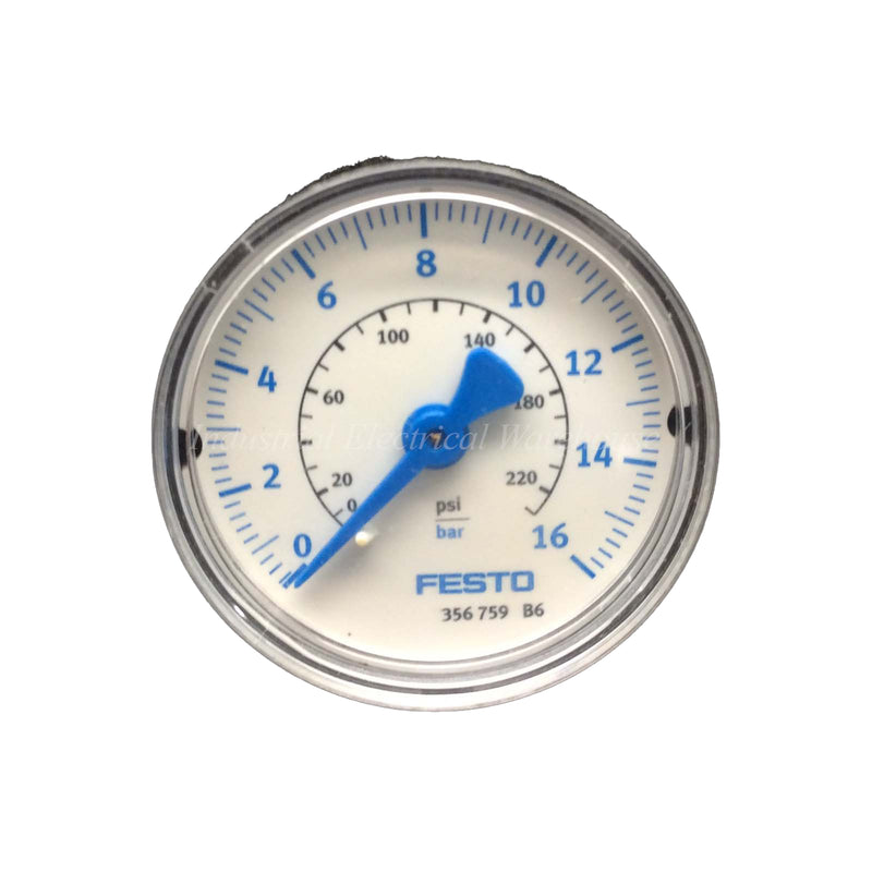Festo Series A7 Pressure Gauge 0-16 Bar 0-220 Psi 356759 MA-50-G16-¼