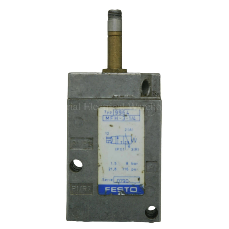 Electroválvula neumática Festo 3/2 Solenoide/Resorte G 1/4 Serie MFH 48VDC MFH-3-1/4