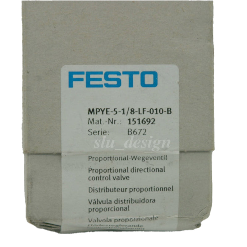 Festo Proportional Directional Control Valve MPYE-5-1/8-LF-010-B