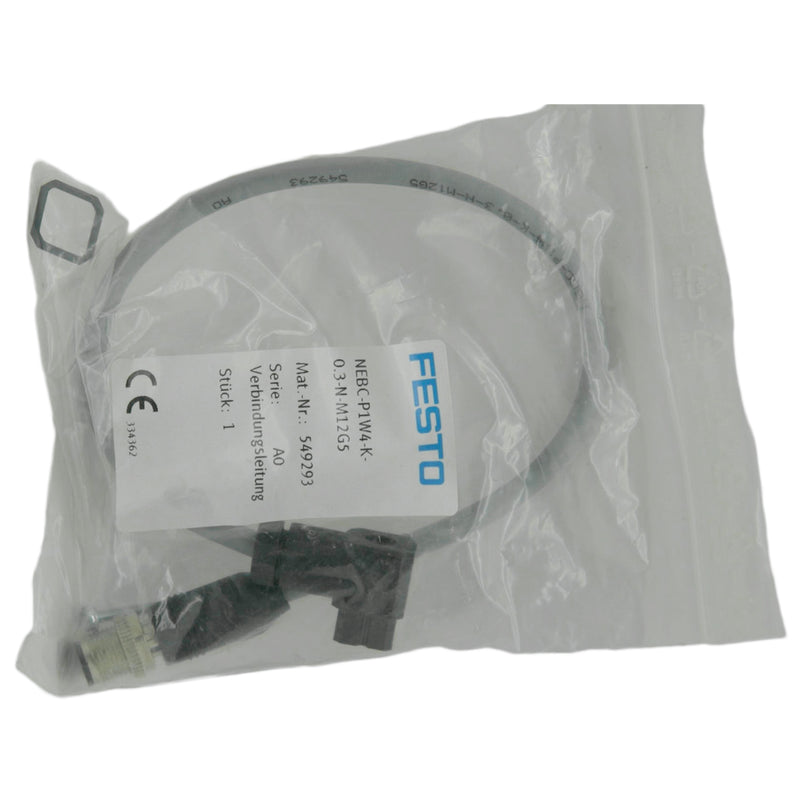Festo Connector Cable 0.3m NEBC-P1W4-K-0.3-N-M12G5