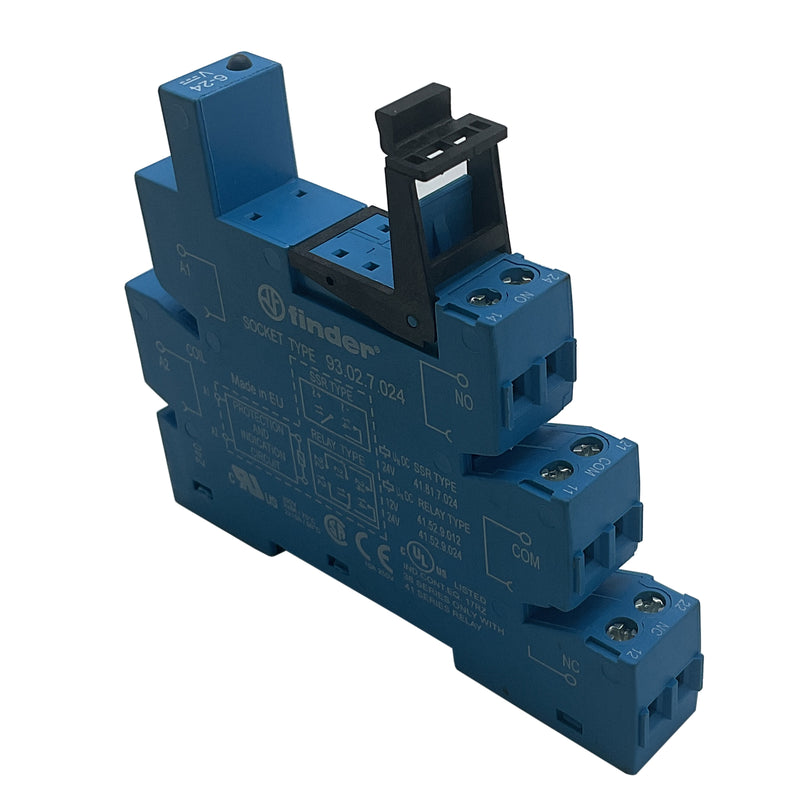 Finder Relay Socket DIN Rail 24VDC 24V DC 93.02.07.024