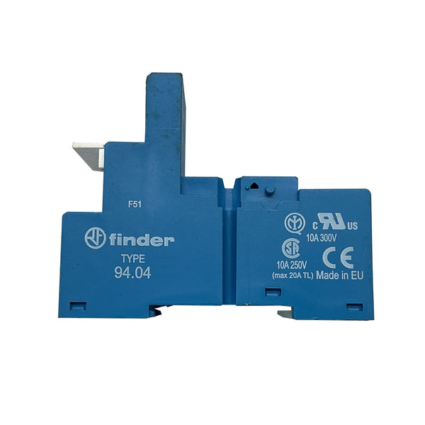 Finder Relay Socket 250V 10A DIN Rail/Panel Mount Blue 94.04