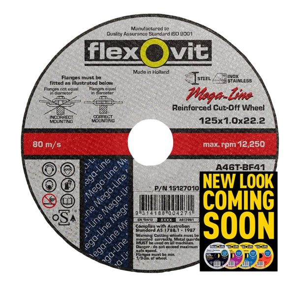 FlexOvit Metal Cutting Wheel 125x1.0x22.2mm 80m/s 15127010