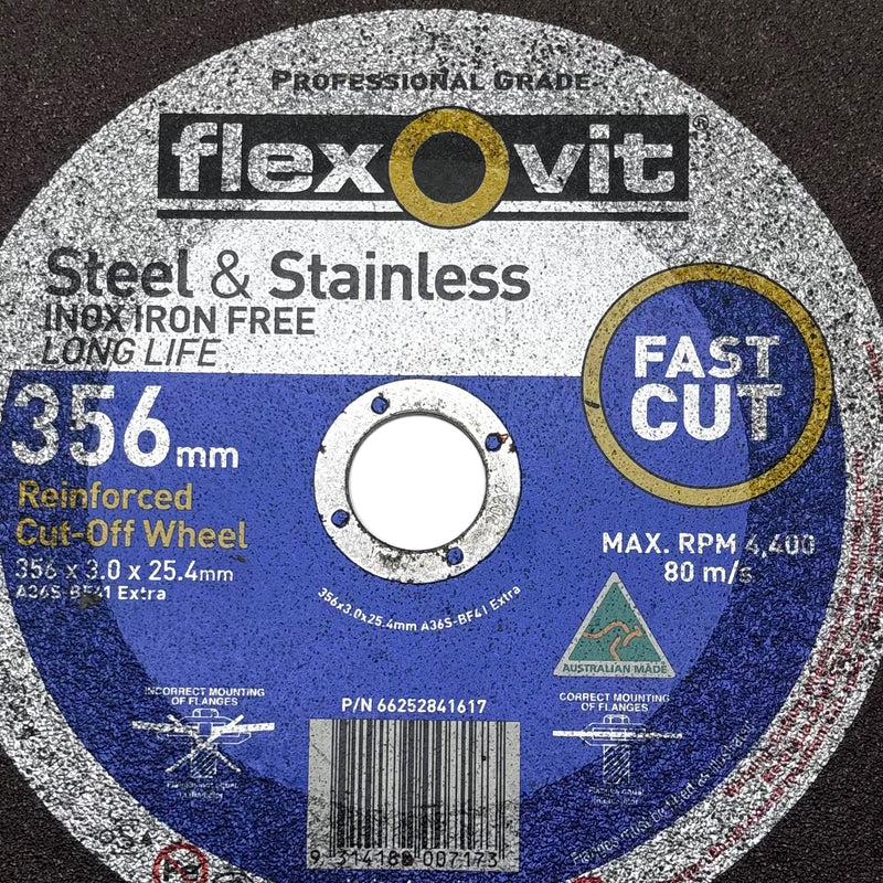 FlexOvit Steel & Stainless Reinforced Cut-Off Wheel 356x3.0mm 66252841617