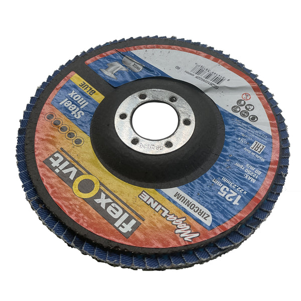 FlexOvit Megaline Flap Disc Zirconium 125 x 22mm 60 Grit 6S261039225