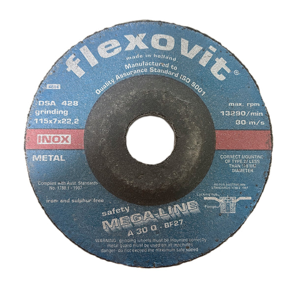 FlexOvit Megaline Grinding Wheel 115 x 7 x 22.2 30M/S A3OQ0BF27