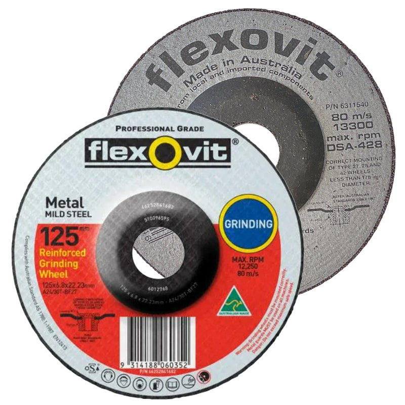 FlexOvit Grinding Wheel 115x4x22.23mm 80m/s Z80 6311540