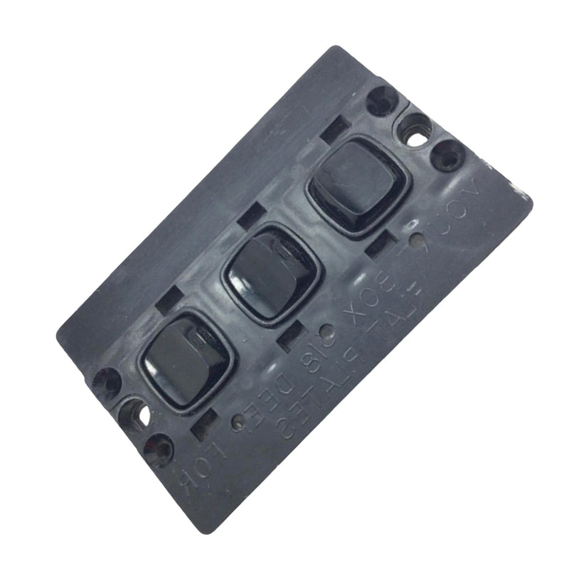 HPM Light Switch 3 Gang without Cover Plate Black 673