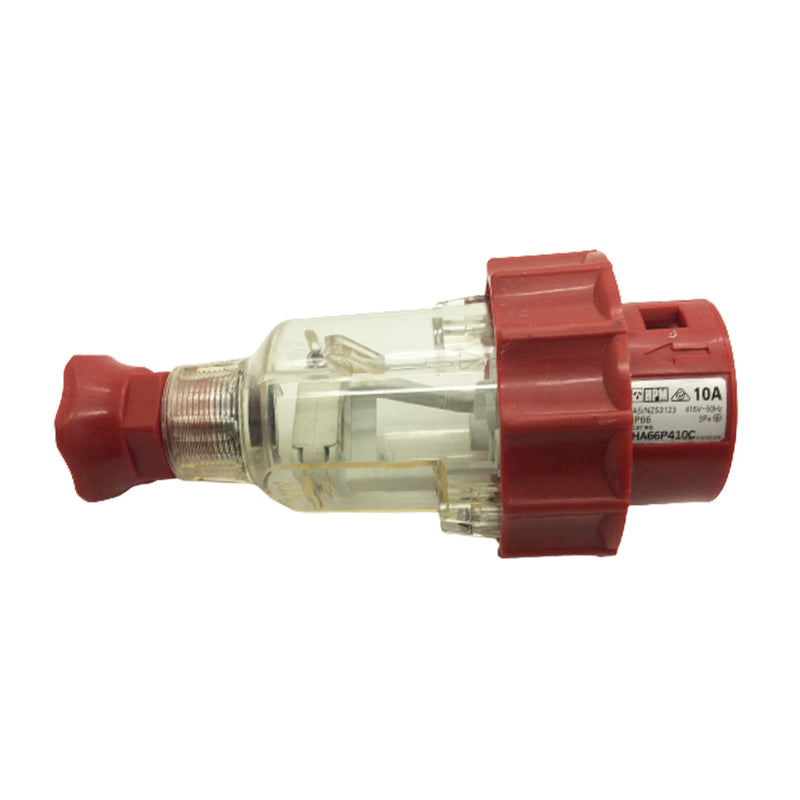 HPM Weatherproof Plug 4 Pin IP66 415V 10A Red HA66P410C