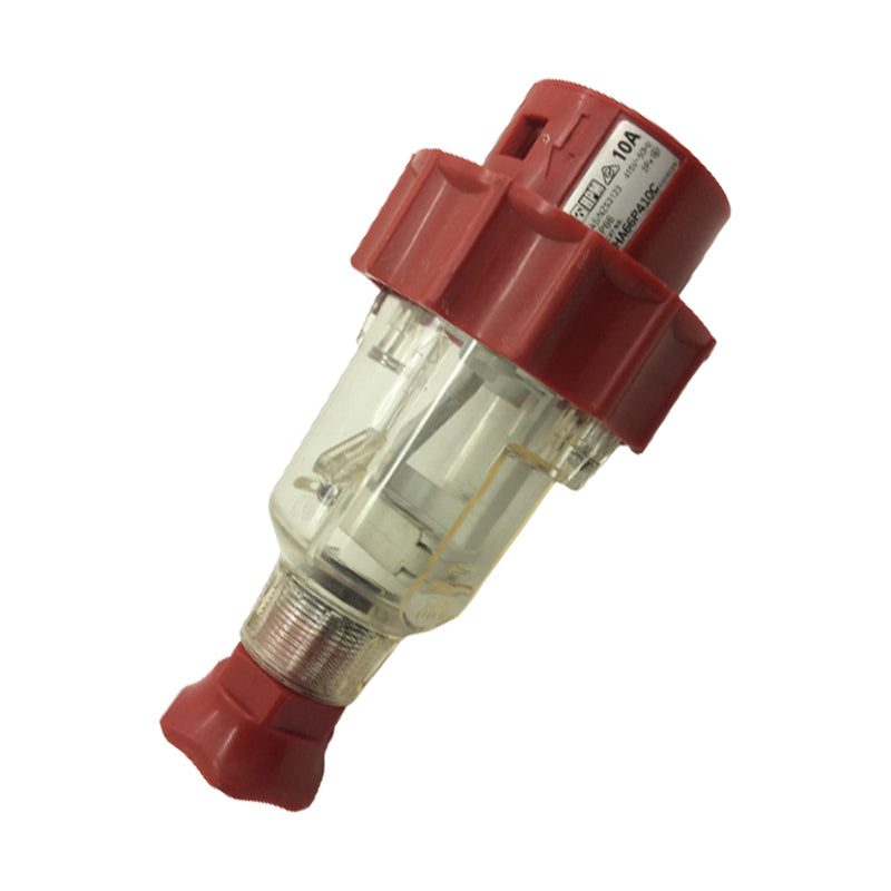 HPM Weatherproof Plug 4 Pin IP66 415V 10A Red HA66P410C