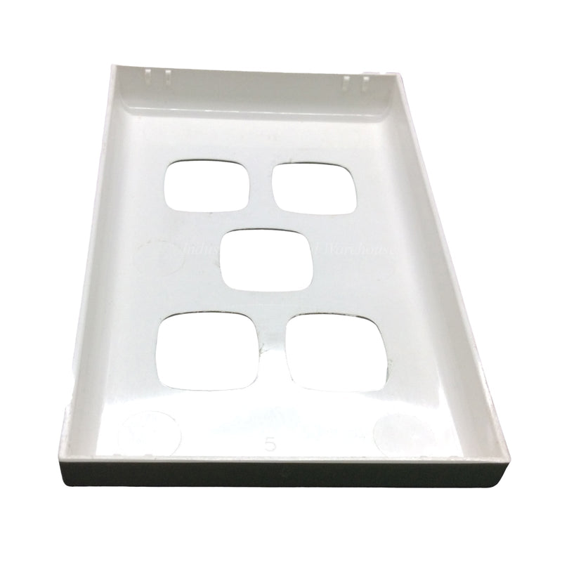 HPM Wall Plate Flush Standard Horiz/Vert 5 Gang White XL770/5PL