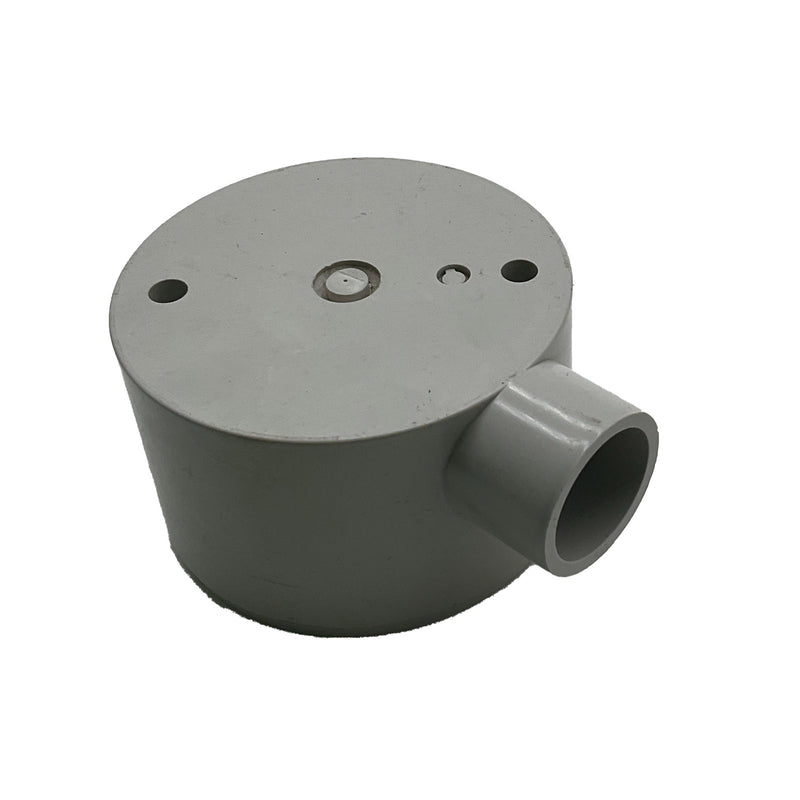 HPP Circular Junction Box 1 Way PVC 20mm Grey HPPJB1-20MD