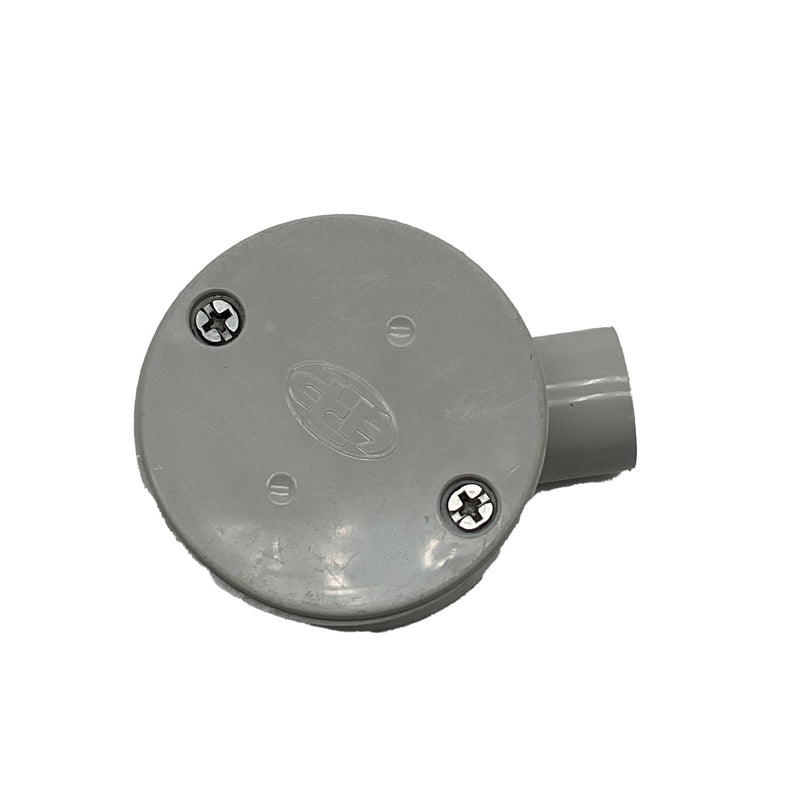 HPP Circular Junction Box 1 Way PVC 20mm Grey HPPJB1-20MD