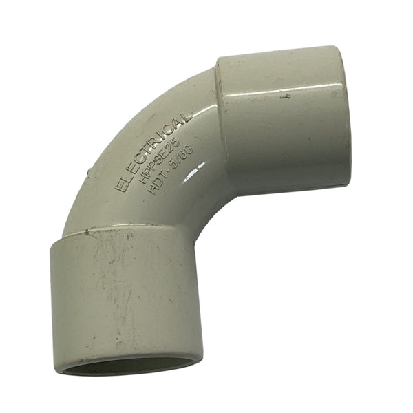 HPP Medium Duty Solid Elbow 25mm 90 deg PVC Grey HPPSE25