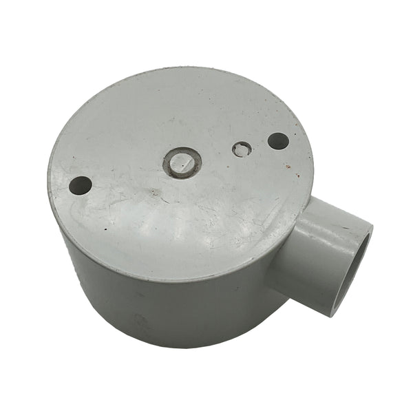 HPP Circular Junction Box 1-Way PVC Grey